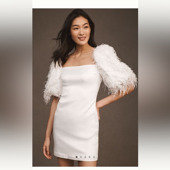 Anthropologie BHLDN Nellie Square-Neck Mini Dress S - Picture 1 of 13